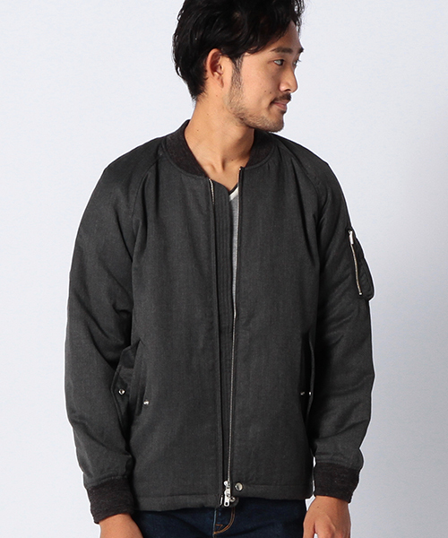 BEAMS（ビームス）の「◆BEAMS / ウール 中綿 MA-1（ブルゾン・メンズ・ブラック系その他/ネイビー・SMALL/MEDIUM/LARGE）」の15枚目の写真