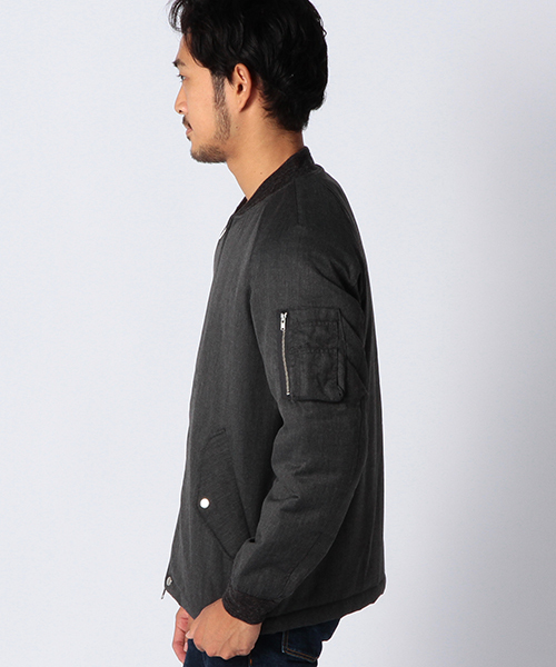 BEAMS（ビームス）の「◆BEAMS / ウール 中綿 MA-1（ブルゾン・メンズ・ブラック系その他/ネイビー・SMALL/MEDIUM/LARGE）」の9枚目の写真