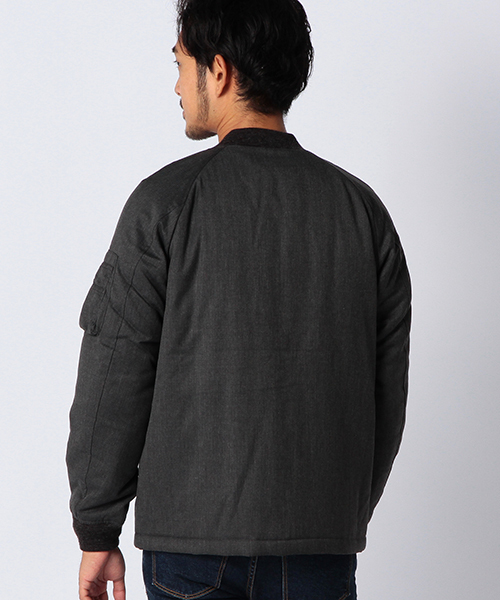 BEAMS（ビームス）の「◆BEAMS / ウール 中綿 MA-1（ブルゾン・メンズ・ブラック系その他/ネイビー・SMALL/MEDIUM/LARGE）」の10枚目の写真