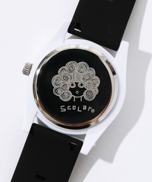 ScoLar（スカラー）の「SJ-019-1：スカラーロゴアート柄ウォッチ（アナログ腕時計・レディース・ブラック/オフホワイト・FREE）」の12枚目の写真