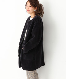 Another Edition | 【展開店舗限定】フェイクムートンリバーシブルノーカラーコート/aeBC F/MOUTON RV N/C CT(ムートンコート)