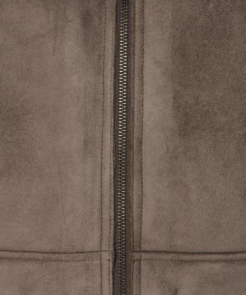 Another Edition(アナザーエディション)の「【展開店舗限定】フェイクムートンリバーシブルノーカラーコート/aeBC F/MOUTON RV N/C CT(ムートンコート・レディース・グレー/ベージュ/ネイビー・MEDIUM/SMALL)」の13枚目の写真