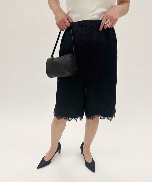 PROVOKE (プロヴォーク)の「【PROVOKE/プロヴォーク】satin shorts(その他パンツ・レディース・ブラック/ホワイト・FREE)」の3枚目の写真