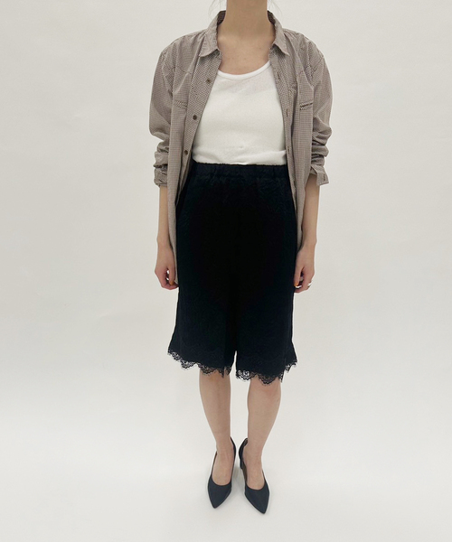 PROVOKE (プロヴォーク)の「【PROVOKE/プロヴォーク】satin shorts(その他パンツ・レディース・ブラック/ホワイト・FREE)」の5枚目の写真