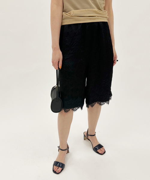 PROVOKE (プロヴォーク)の「【PROVOKE/プロヴォーク】satin shorts(その他パンツ・レディース・ブラック/ホワイト・FREE)」の6枚目の写真