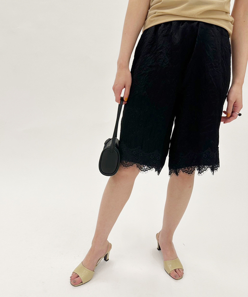 PROVOKE (プロヴォーク)の「【PROVOKE/プロヴォーク】satin shorts(その他パンツ・レディース・ブラック/ホワイト・FREE)」の7枚目の写真