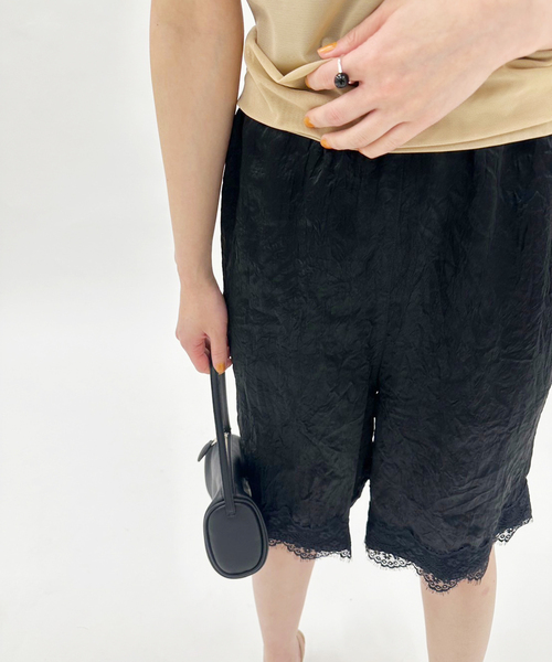 PROVOKE (プロヴォーク)の「【PROVOKE/プロヴォーク】satin shorts(その他パンツ・レディース・ブラック/ホワイト・FREE)」の8枚目の写真