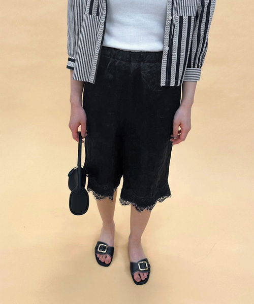 PROVOKE (プロヴォーク)の「【PROVOKE/プロヴォーク】satin shorts(その他パンツ・レディース・ブラック/ホワイト・FREE)」の9枚目の写真