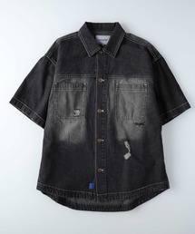 オーバーダイデニムシャツ