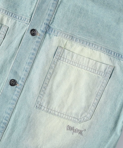 Right-on（ライトオン）の「オーバーダイデニムシャツ（シャツ/ブラウス・メンズ・ブラック/ブルー・L/XL/M）」の5枚目の写真