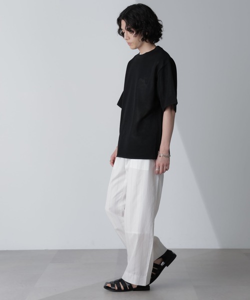 【セール】リネンブレンドピンストライプ1タックパンツ(セットアップ可)（その他パンツ）｜nano･universe（ナノユニバース）