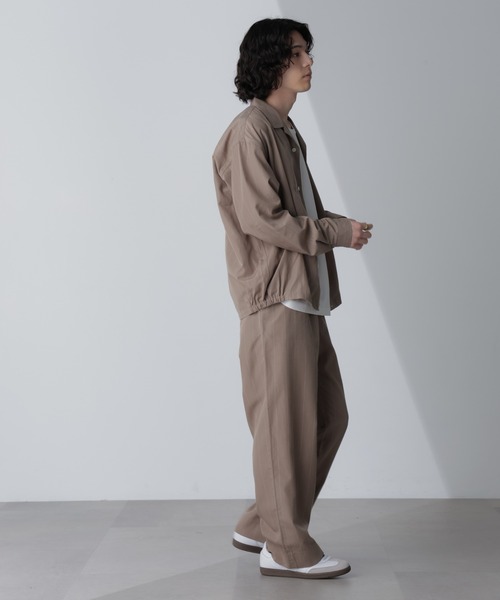 【セール】リネンブレンドピンストライプ1タックパンツ(セットアップ可)（その他パンツ）｜nano･universe（ナノユニバース）