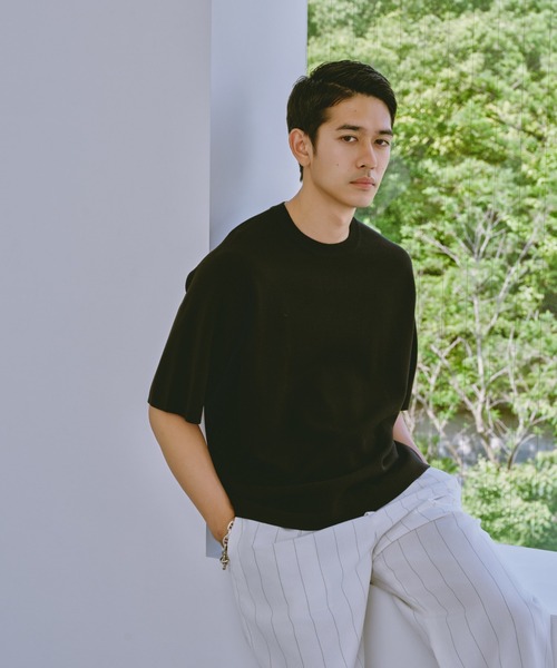 【セール】リネンブレンドピンストライプ1タックパンツ(セットアップ可)（その他パンツ）｜nano･universe（ナノユニバース）