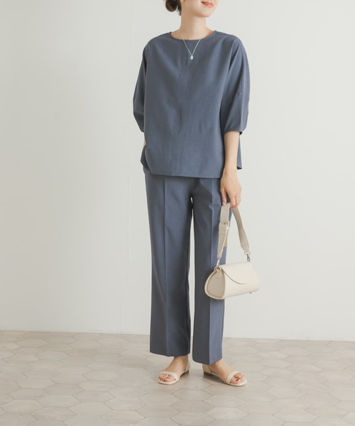 URBAN RESEARCH DOORS(アーバンリサーチドアーズ)の「『セットアップ対応』『UR TECH DRYLUXE』ストレートイージーパンツ(その他パンツ・レディース・ブルー/ネイビー・MEDIUM)」の14枚目の写真
