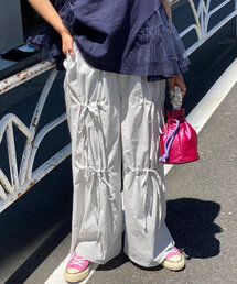 CIAOPANIC | 箔プリントリボンパラシュートパンツ(その他パンツ)