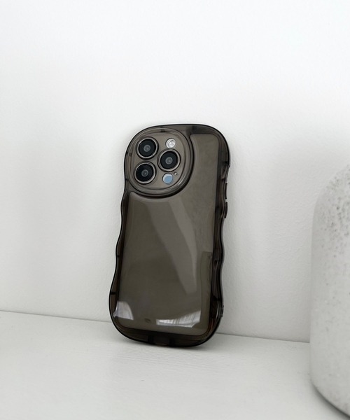 Me%（ミィパーセント）の「【iPhone14PRO対応】クリアナミナミiPhoneケース　128495（スマホケース/カバー・レディース・オフホワイト/ブラック・FREE）」の6枚目の写真