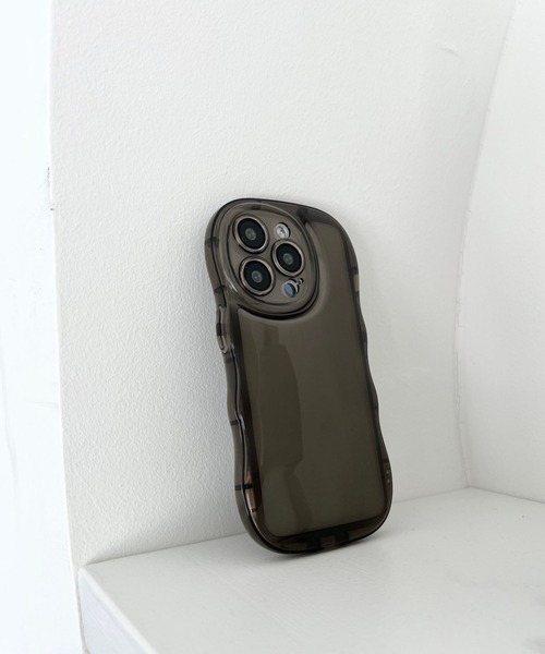 Me%（ミィパーセント）の「【iPhone14PRO対応】クリアナミナミiPhoneケース　128495（スマホケース/カバー・レディース・オフホワイト/ブラック・FREE）」の7枚目の写真