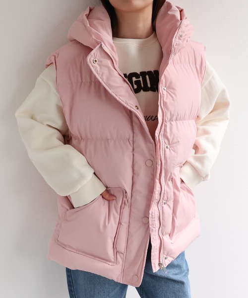 セール】くま耳ダウンベスト（ダウンベスト）｜LAC-VERT（ラック