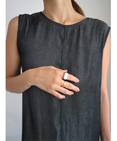 TRUNC（トランクエイティーエイト）の「Rayon Denim No Sleeve Dress（ワンピース・レディース・ブラック/ネイビー・FREE）」の11枚目の写真