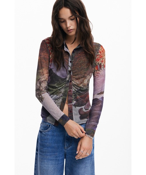 Desigual（デシグアル）の「MARYLAND Tシャツロングスリーブ（Tシャツ/カットソー・レディース・マルチ・S/M/L/XL/XS/XXL）」の4枚目の写真