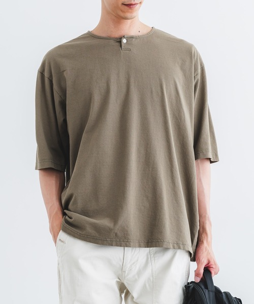 quadro(クオドロ)の「DEPENDアムンゼンone釦tee(Tシャツ/カットソー・メンズ・オリーブ/カーキ/オフホワイト・LARGE/MEDIUM)」の9枚目の写真