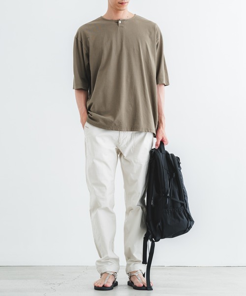 quadro(クオドロ)の「DEPENDアムンゼンone釦tee(Tシャツ/カットソー・メンズ・オリーブ/カーキ/オフホワイト・LARGE/MEDIUM)」の8枚目の写真