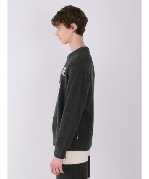 gelato pique（ジェラートピケ）の「【HOMME】ベビモコキャットジャガードプルオーバー（ルームウェア/パジャマ・メンズ・ダークグレー/ミント・MEDIUM/LARGE）」の8枚目の写真