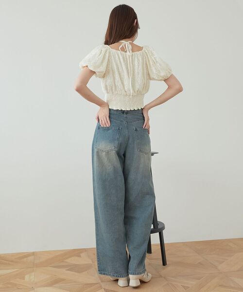 MAJESTIC LEGON(マジェスティックレゴン)の「2wayローズモチーフブラウス(シャツ/ブラウス・レディース・ホワイト系その他2/ブルー系その他2/グレー系その他・MEDIUM)」の11枚目の写真