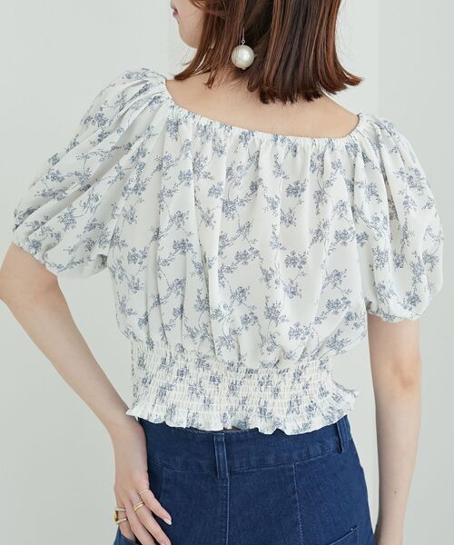 MAJESTIC LEGON(マジェスティックレゴン)の「2wayローズモチーフブラウス(シャツ/ブラウス・レディース・ホワイト系その他2/ブルー系その他2/グレー系その他・MEDIUM)」の22枚目の写真