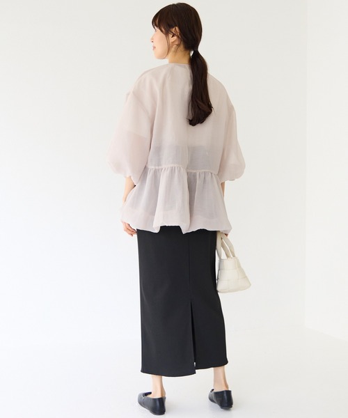 Sov. バルーンスリーブシアーブルゾン オフホワイト ダブスタ ソブ Sov. / バルーンスリーブシアーブルゾン OUTERS Night STORE