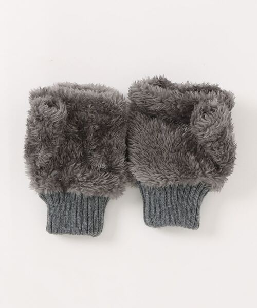 CONVERSE(コンバース)の「CONVERSE boa gloves with fleece band / コンバース フリースバンド ボアグローブ(手袋・レディース・ベージュ/グレー/ベージュ系その他/ピンク/オフホワイト・FREE)」の6枚目の写真