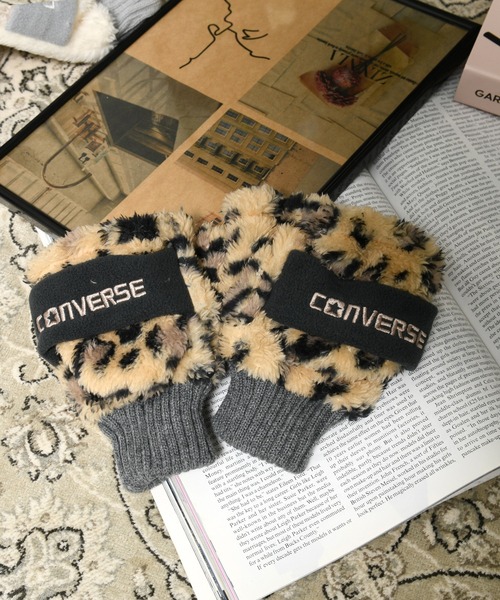 CONVERSE(コンバース)の「CONVERSE boa gloves with fleece band / コンバース フリースバンド ボアグローブ(手袋・レディース・ベージュ/グレー/ベージュ系その他/ピンク/オフホワイト・FREE)」の5枚目の写真