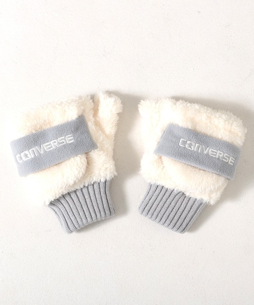CONVERSE(コンバース)の「CONVERSE boa gloves with fleece band / コンバース フリースバンド ボアグローブ(手袋・レディース・ベージュ/グレー/ベージュ系その他/ピンク/オフホワイト・FREE)」の12枚目の写真