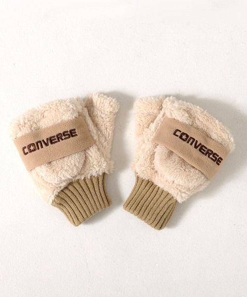 CONVERSE(コンバース)の「CONVERSE boa gloves with fleece band / コンバース フリースバンド ボアグローブ(手袋・レディース・ベージュ/グレー/ベージュ系その他/ピンク/オフホワイト・FREE)」の18枚目の写真