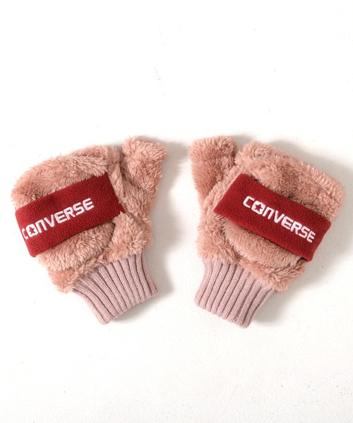 CONVERSE(コンバース)の「CONVERSE boa gloves with fleece band / コンバース フリースバンド ボアグローブ(手袋・レディース・ベージュ/グレー/ベージュ系その他/ピンク/オフホワイト・FREE)」の19枚目の写真