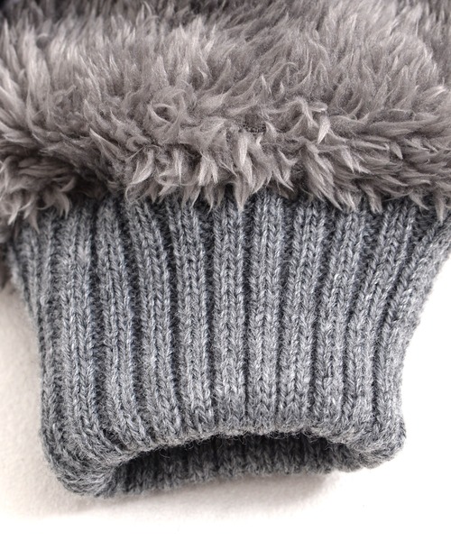 CONVERSE(コンバース)の「CONVERSE boa gloves with fleece band / コンバース フリースバンド ボアグローブ(手袋・レディース・ベージュ/グレー/ベージュ系その他/ピンク/オフホワイト・FREE)」の9枚目の写真