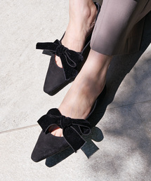 Spick & Span ポインテッドリボンフラットシューズ