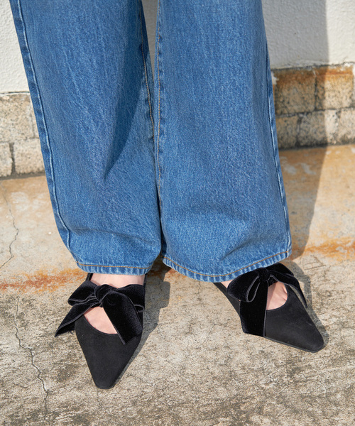 Spick & Span（スピックアンドスパン）の「Spick & Span ポインテッドリボンフラットシューズ（その他シューズ・レディース・ブラック・36/37/38）」の7枚目の写真