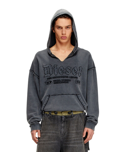 DIESEL（ディーゼル）の「メンズ スウェット パーカー（パーカー・メンズ・ブラック・XXX-LARGE/X-SMALL/X-LARGE/SMALL/MEDIUM/LARGE/XX-LARGE）」の6枚目の写真