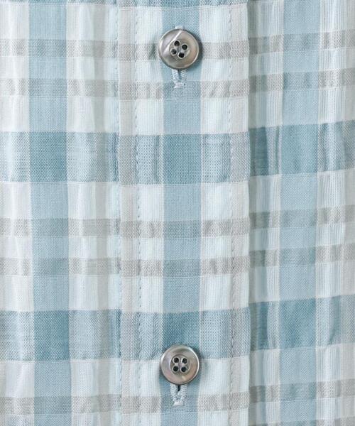 シアーチェック柄ブラウス【Leilian WHITE LABEL】
