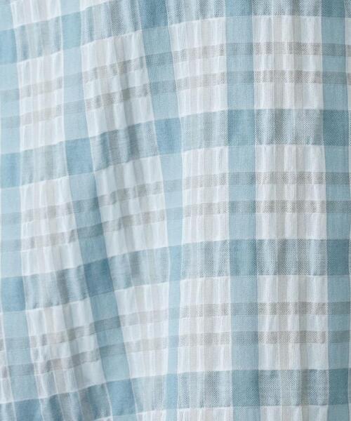 シアーチェック柄ブラウス【Leilian WHITE LABEL】