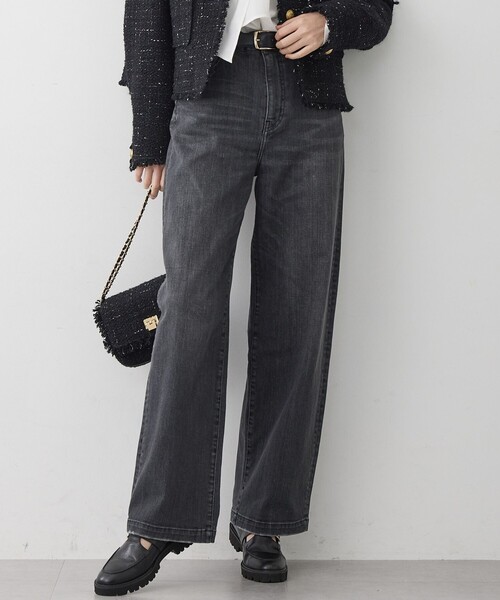 滝沢眞規子さん着用/VERY掲載/洗える】23区DENIM ストレッチ ワイド