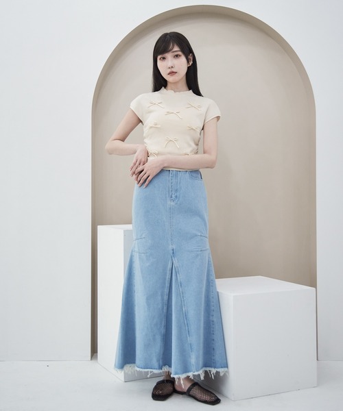 LEMAIRE 変形デニムスカート セール】構築デニムマーメイドスカート（デニムスカート）｜Y