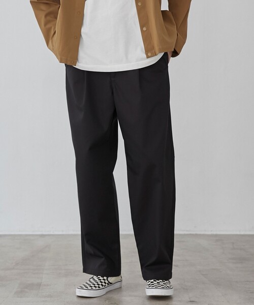 coen(コーエン)の「ガレージチノワイドストレートパンツ(チノパンツ・メンズ・ブラック/ターコイズブルー/ベージュ/ワインレッド・S/M/L/XL)」の2枚目の写真