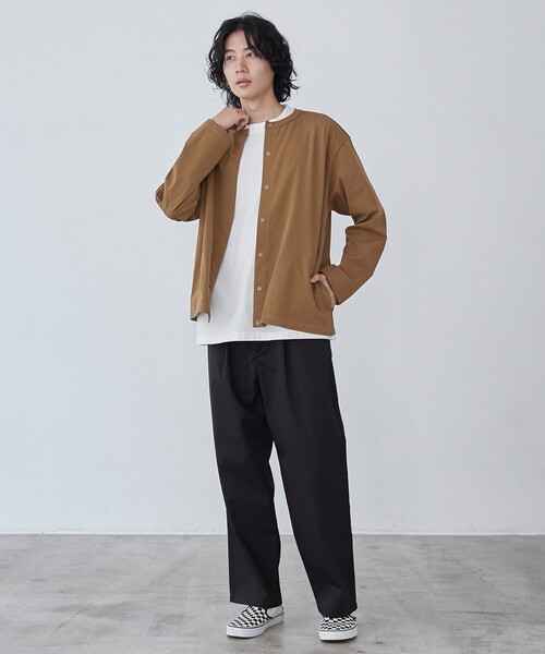 coen(コーエン)の「ガレージチノワイドストレートパンツ(チノパンツ・メンズ・ブラック/ターコイズブルー/ベージュ/ワインレッド・S/M/L/XL)」の7枚目の写真