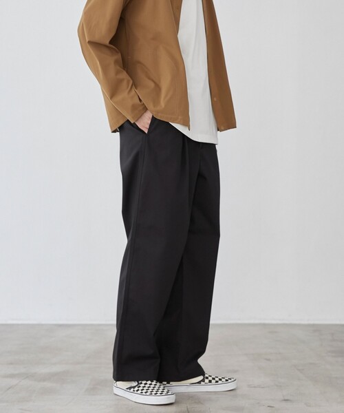 coen(コーエン)の「ガレージチノワイドストレートパンツ(チノパンツ・メンズ・ブラック/ターコイズブルー/ベージュ/ワインレッド・S/M/L/XL)」の8枚目の写真