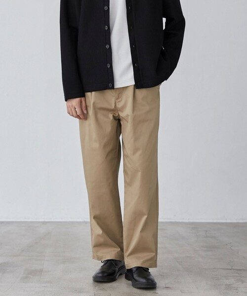 coen(コーエン)の「ガレージチノワイドストレートパンツ(チノパンツ・メンズ・ブラック/ターコイズブルー/ベージュ/ワインレッド・S/M/L/XL)」の12枚目の写真