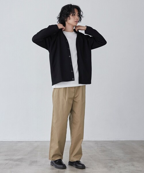 coen(コーエン)の「ガレージチノワイドストレートパンツ(チノパンツ・メンズ・ブラック/ターコイズブルー/ベージュ/ワインレッド・S/M/L/XL)」の13枚目の写真