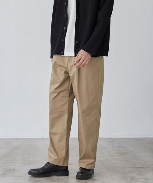 coen(コーエン)の「ガレージチノワイドストレートパンツ(チノパンツ・メンズ・ブラック/ターコイズブルー/ベージュ/ワインレッド・S/M/L/XL)」の14枚目の写真