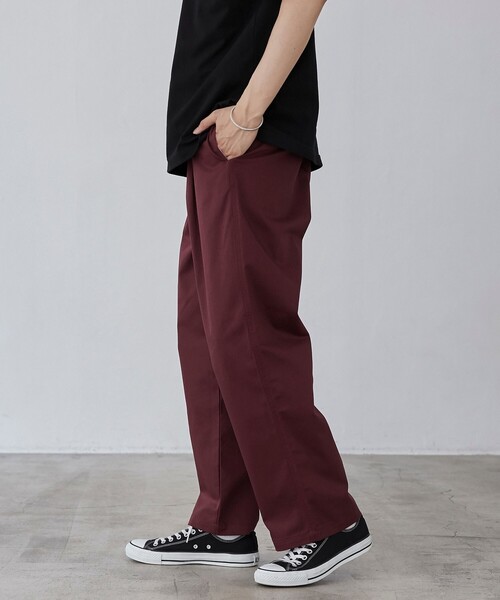 coen(コーエン)の「ガレージチノワイドストレートパンツ(チノパンツ・メンズ・ブラック/ターコイズブルー/ベージュ/ワインレッド・S/M/L/XL)」の20枚目の写真